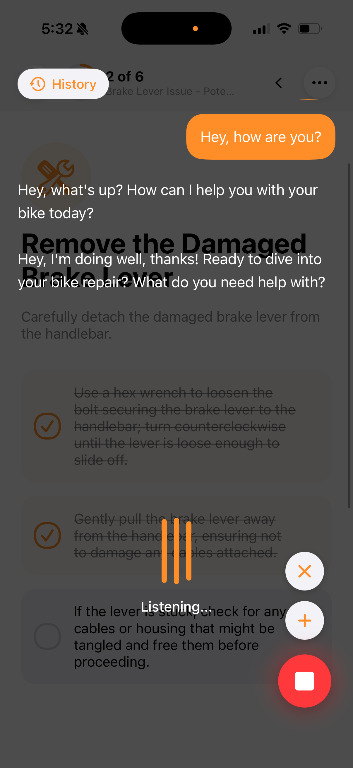 Voice mode listening